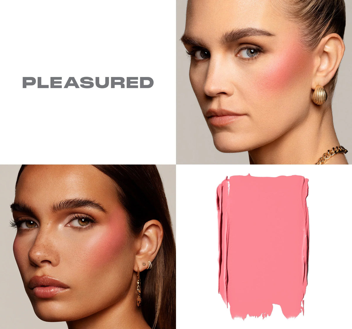 Huephoric Rush 3-In-1 Silk Blush - Pleasured (warm pink)